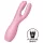 Satisfyer Threesome 3 - vibrátor za klitoris na baterije - silikon - roza