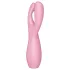 Satisfyer Threesome 3 - vibrátor za klitoris na baterije - silikon - roza