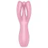 Satisfyer Threesome 3 - vibrátor za klitoris na baterije - silikon - roza