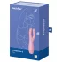 Satisfyer Threesome 3 - vibrátor za klitoris na baterije - silikon - roza