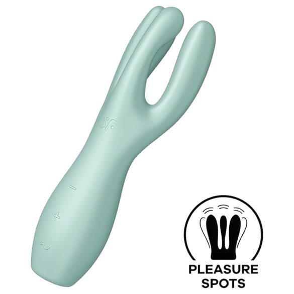 Satisfyer Threesome 3 - punjivi klitoralni vibrator (menta)