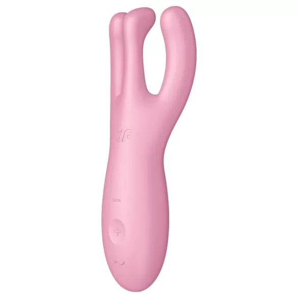 Satisfyer Threesome 4 - vibrator za klitoris s upravljanjem putem aplikacije (rozi)
