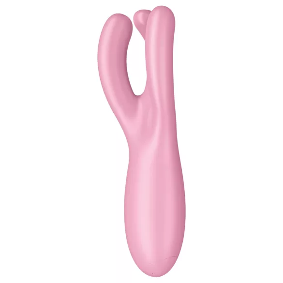 Satisfyer Threesome 4 - vibrator za klitoris s upravljanjem putem aplikacije (rozi)