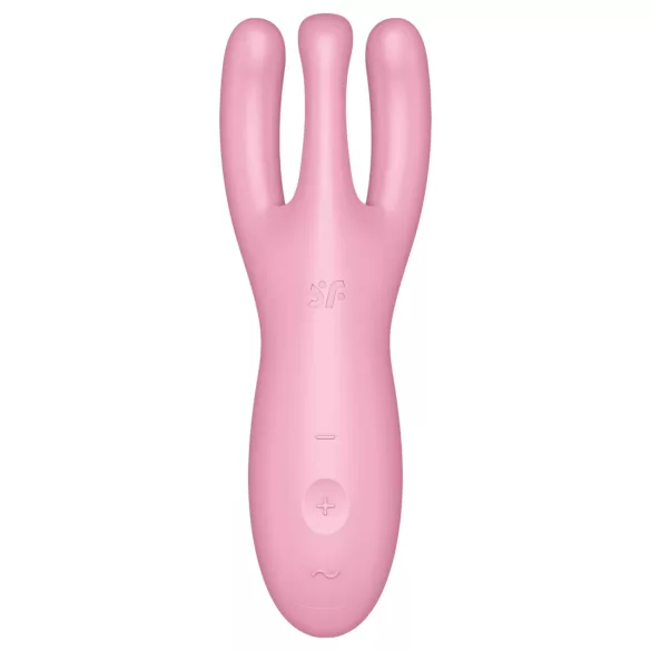 Satisfyer Threesome 4 - vibrator za klitoris s upravljanjem putem aplikacije (rozi)