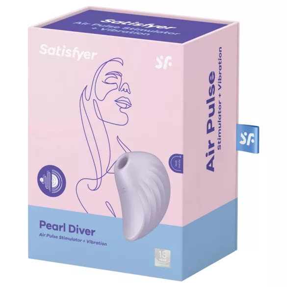 Satisfyer Pearl Diver - klitoralni vibrator s valovima zraka - ljubičasti