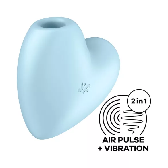 Satisfyer Cutie Heart - stimulator klitorisa zračnim valovima - plavi - punjivi