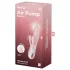 Satisfyer - vibrator s pumpom za zrak i zečjim ušima - silikon ružičasti