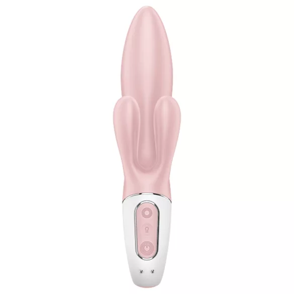 Satisfyer - vibrator s pumpom za zrak i zečjim ušima - silikon ružičasti