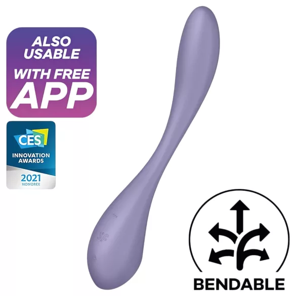 Satisfyer G-spot Flex 5 - vibrator za G-točku s upravljanjem putem aplikacije (ljubičasti)