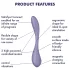 Satisfyer G-spot Flex 5 - vibrator za G-točku s upravljanjem putem aplikacije (ljubičasti)