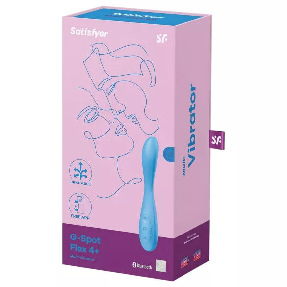 Satisfyer G-spot Flex 4 - vibrator za G-točku s upravljanjem putem aplikacije (tirkizni)