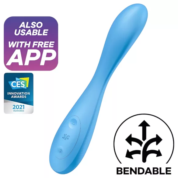Satisfyer G-spot Flex 4 - vibrator za G-točku s upravljanjem putem aplikacije (tirkizni)