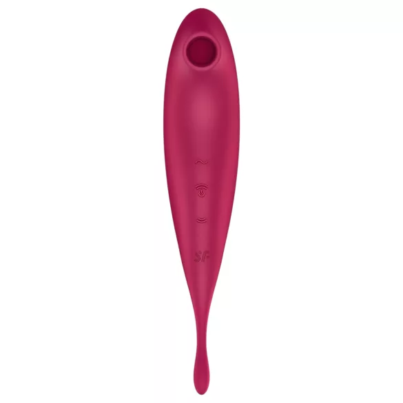 Satisfyer Twirling Pro - vibrator za klitoris s upravljanjem putem aplikacije (crveni)