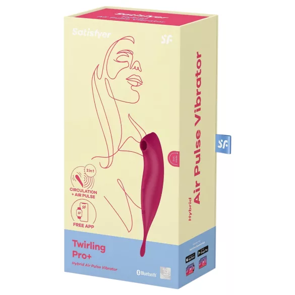 Satisfyer Twirling Pro - vibrator za klitoris s upravljanjem putem aplikacije (crveni)