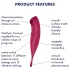 Satisfyer Twirling Pro - vibrator za klitoris s upravljanjem putem aplikacije (crveni)