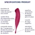 Satisfyer Twirling Pro - vibrator za klitoris s upravljanjem putem aplikacije (crveni)
