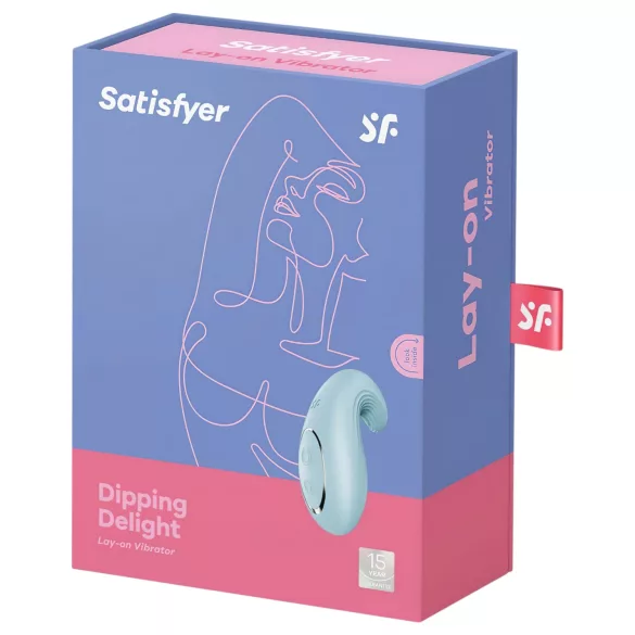 Satisfyer Dipping Delight - vibrátor za klitoris na punjenje - plavi