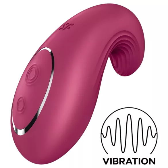 Satisfyer Dipping Delight - vibrator za klitoris s punjivom baterijom - crveni
