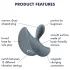 Satisfyer - analni vibrator za početnike - siva
