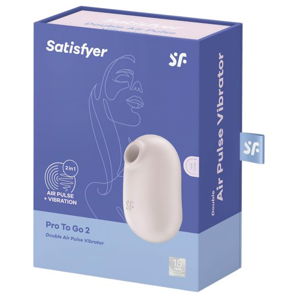 Satisfyer Pro To Go 2 - klitoralni stimulator s valovima (bež)