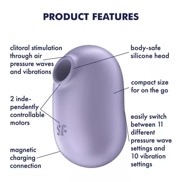 Satisfyer Pro To Go 2 - vibrator za klitoris s pulsirajućim zrakom