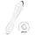 Satisfyer Dazzling Crystal 1 - dvostrani stakleni dildo - prozirno