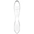 Satisfyer Dazzling Crystal 1 - dvostrani stakleni dildo - prozirno