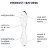 Satisfyer Dazzling Crystal 1 - dvostrani stakleni dildo - prozirno
