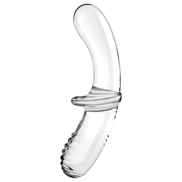 Satisfyer Double Crystal - obostrani stakleni dildo - prozirno