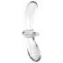 Satisfyer Double Crystal - obostrani stakleni dildo - prozirno