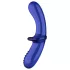 Satisfyer Double Crystal - dvostrani stakleni dildo - plavi