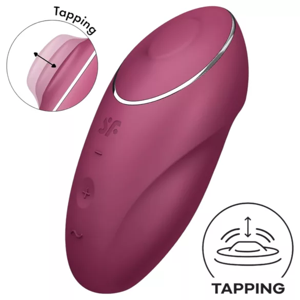 Satisfyer Tap & Climax 1 - vibrator i stimulator klitorisa 2u1 - crveni