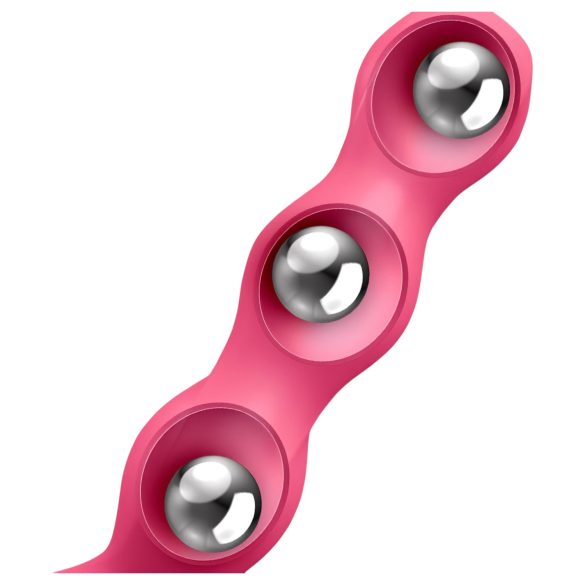 Satisfyer Triple Ball-R - kugličasti analni vibrator (crveni)