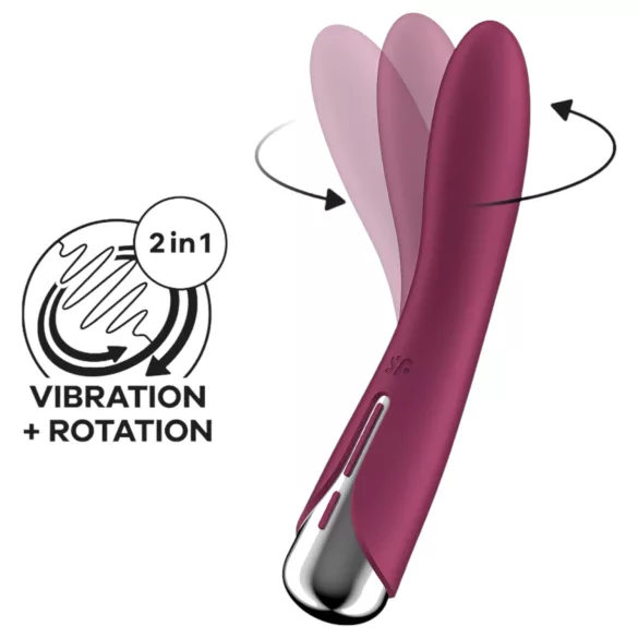 Satisfyer - G točka vibrator s rotirajućom glavom - crvena