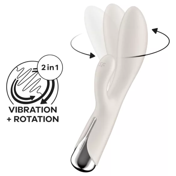 Satisfyer Spinning Rabbit 1 - vibrator s rotirajućim dijelom za klitoris - bež