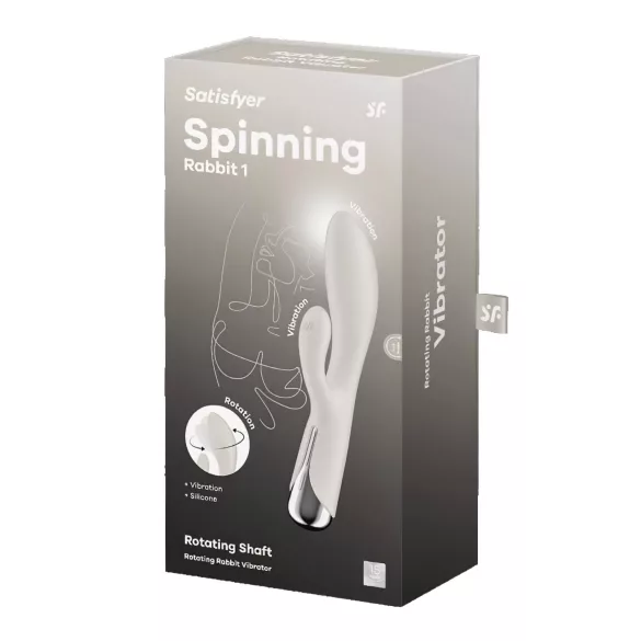 Satisfyer Spinning Rabbit 1 - vibrator s rotirajućim dijelom za klitoris - bež