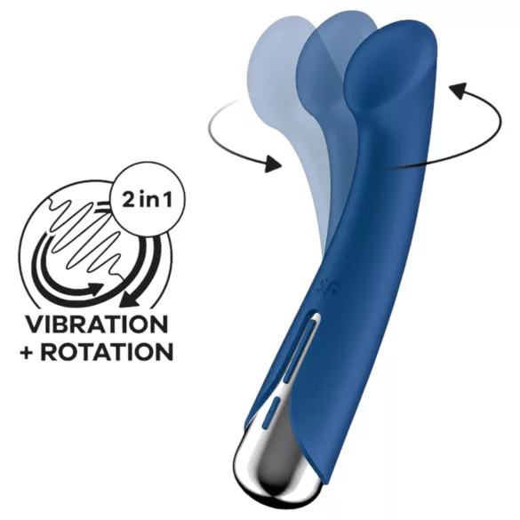 Satisfyer - G-točka vibrator s rotirajućom glavom - plavi