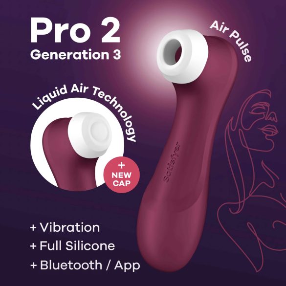Satisfyer Pro 2 Gen3 - klitoralni stimulator zračnim valovima - crvena