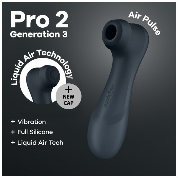 Satisfyer Pro2 Gen3 - klitoralni stimulator s valovima zraka - tamno siva