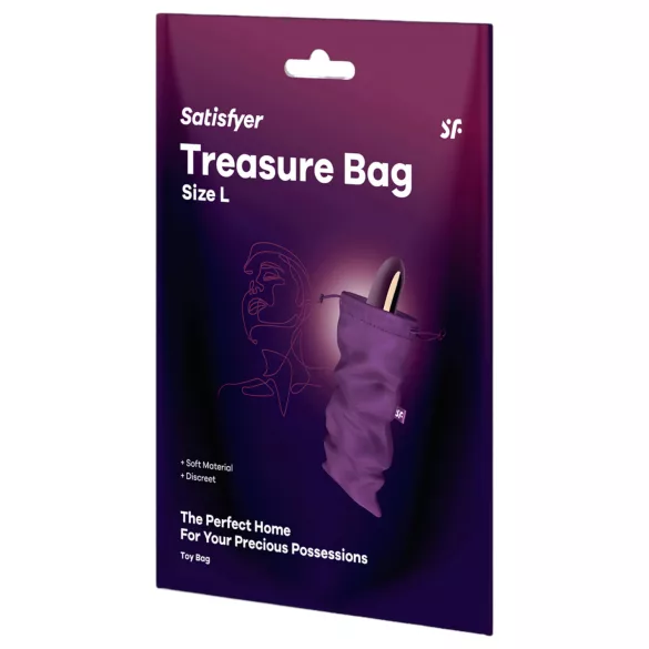 Satisfyer Treasure Bag L - diskretna torbica za pohranu - srednja (ljubičasta)