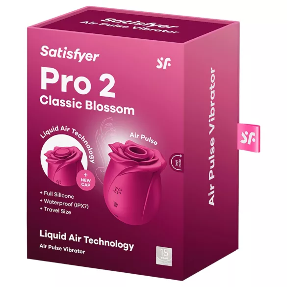 Satisfyer Pro 2 Classic Blossom - stimulator klitorisa na zračne valove - crveni