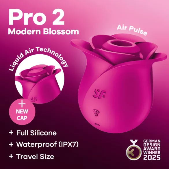 Satisfyer Pro 2 Modern Blossom - stimulator za klitoris na zračne valove - rozi