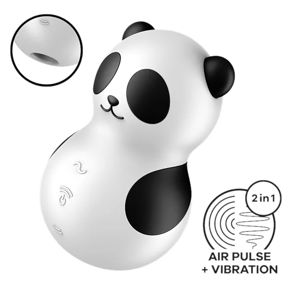 Satisfyer Pocket Panda - stimulator klitorisa na zračne valove - crni