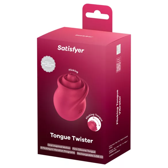 Satisfyer Tongue Twister - vibrator za klitoris s rotirajućim jezikom - silikon