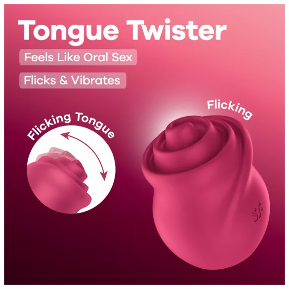 Satisfyer Tongue Twister - vibrator za klitoris s rotirajućim jezikom - silikon