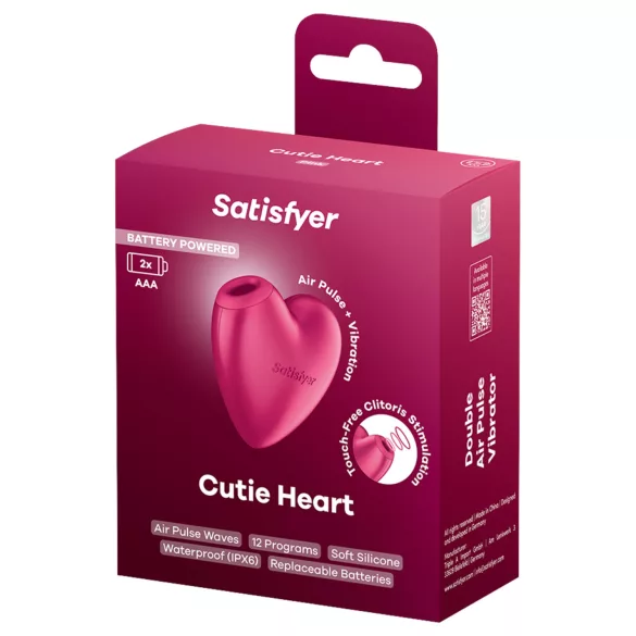 Satisfyer Cutie Heart - stimulator klitorisa na zračne valove - roza