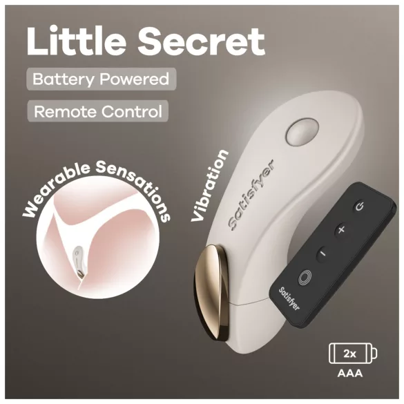 Satisfyer Little Secret - vibrator za gaćice - bijeli