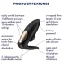 Satisfyer Pro 4 Couples - vibrator za parove s pulsirajućim zrakom - crni