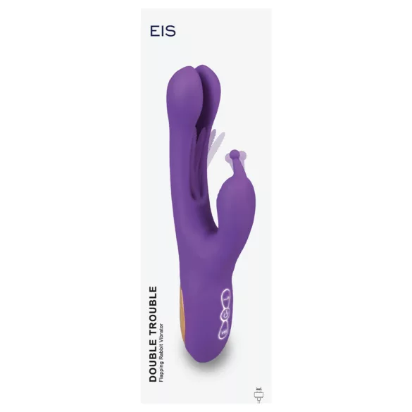 EIS - Vibrator s jezičkom i stimulatorom klitorisa - ljubičasta