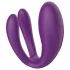 Mrow - vibrator za parove, vodootporan, 3 motora, punjivi, ljubičasti